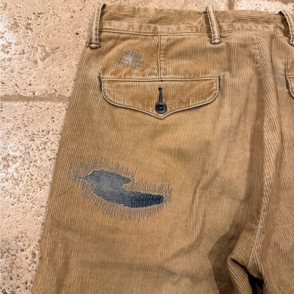 RRL Ralph Lauren Field Patchwork Corduroy Trouser Pants - Picture 8 of 13